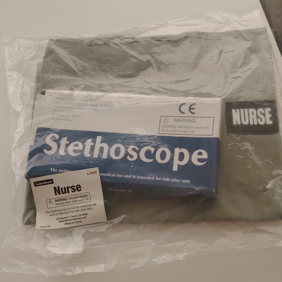 Kids Nurse Costume with Stethoscope - Gray - Picture 1 of 1